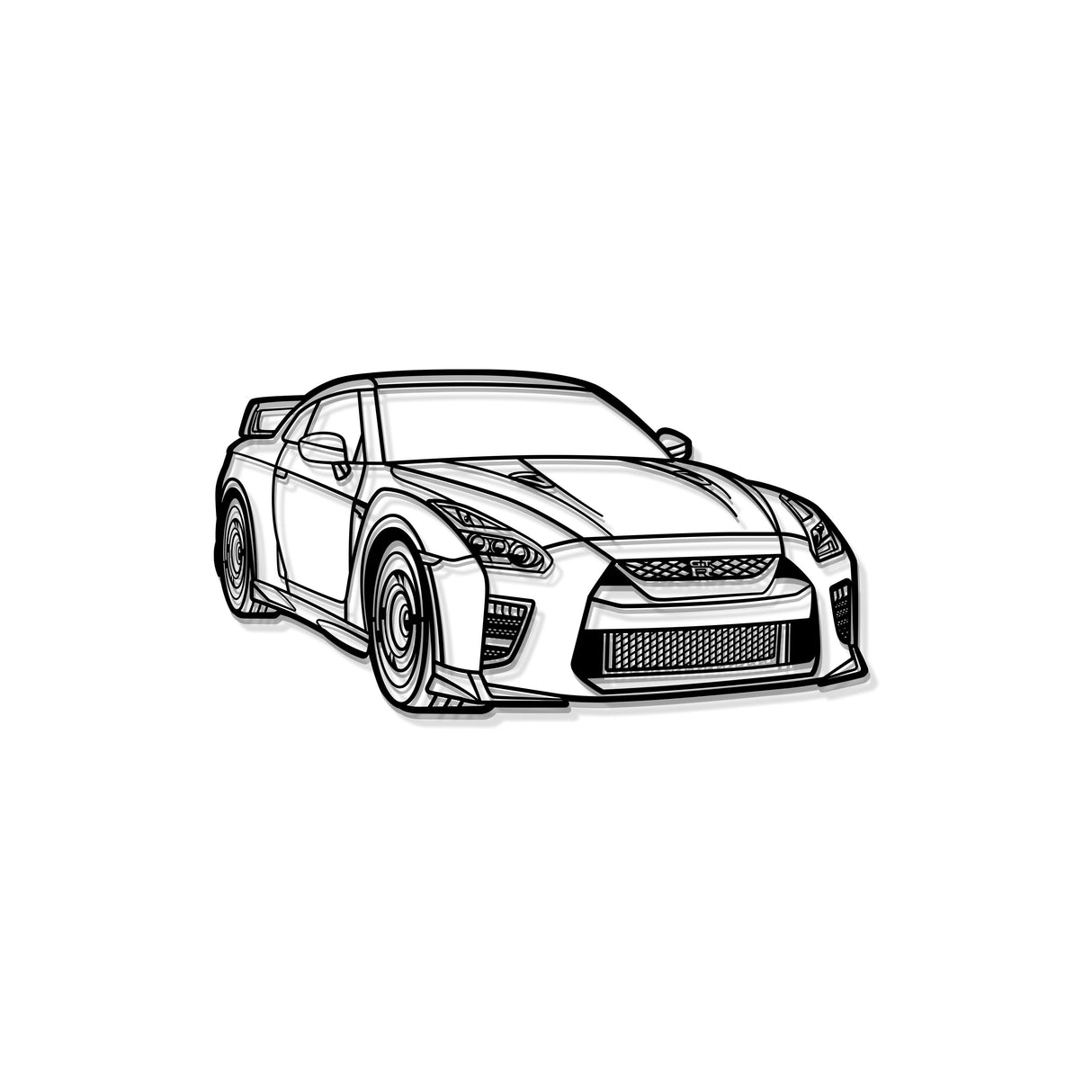 2023 GT-R R35 Perspective Metal Car Wall Art - MT1282