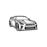 2023 GT-R R35 Perspective Metal Car Wall Art - MT1282