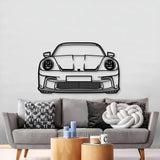 2023 911 GT3 Front View Metal Car Wall Art - MT1371