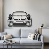 2023 911 GT3 Front View Metal Car Wall Art - MT1371