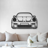 2023 911 GT3 Front View Metal Car Wall Art - MT1371