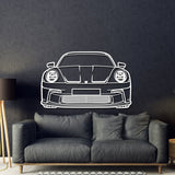 2023 911 GT3 Front View Metal Car Wall Art - MT1371