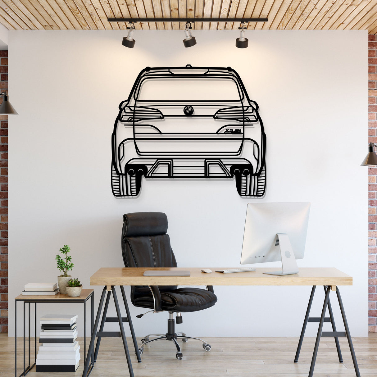 2024 X5M Competition Back View Metal Car Wall Art - MT1328