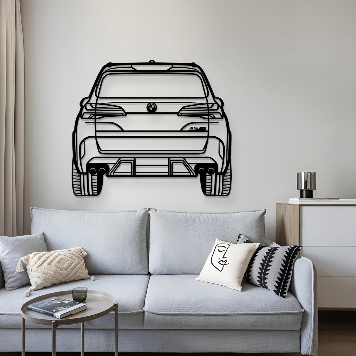 2024 X5M Competition Back View Metal Car Wall Art - MT1328