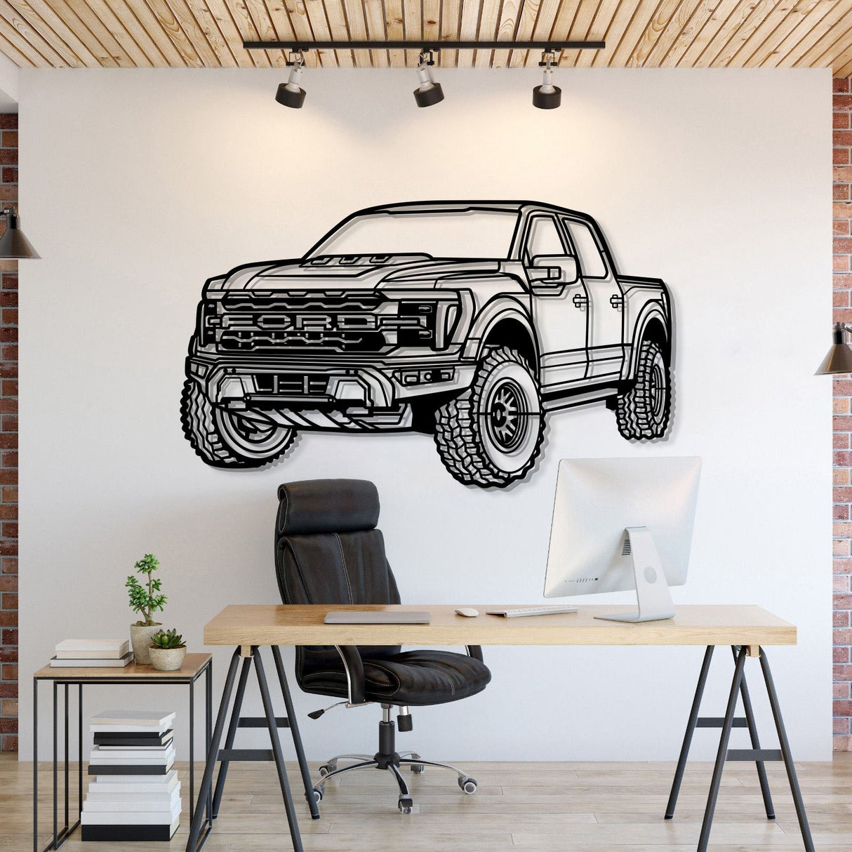 2024 Raptor R Perspective Metal Car Wall Art - MT1272