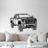 2024 Sierra 2500 Denali Perspective Metal Car Wall Art - MT1273