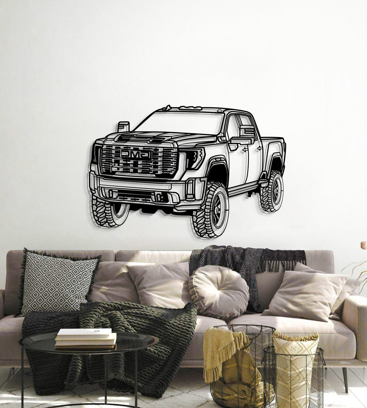 2024 Sierra 2500 Denali Perspective Metal Car Wall Art - MT1273