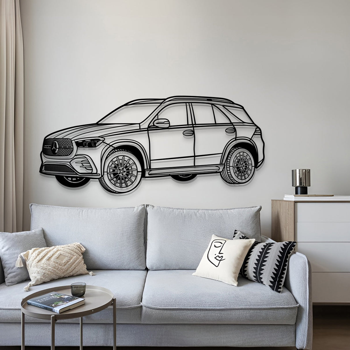 2024 GLE 350 Perspective Metal Car Wall Art - MT1319