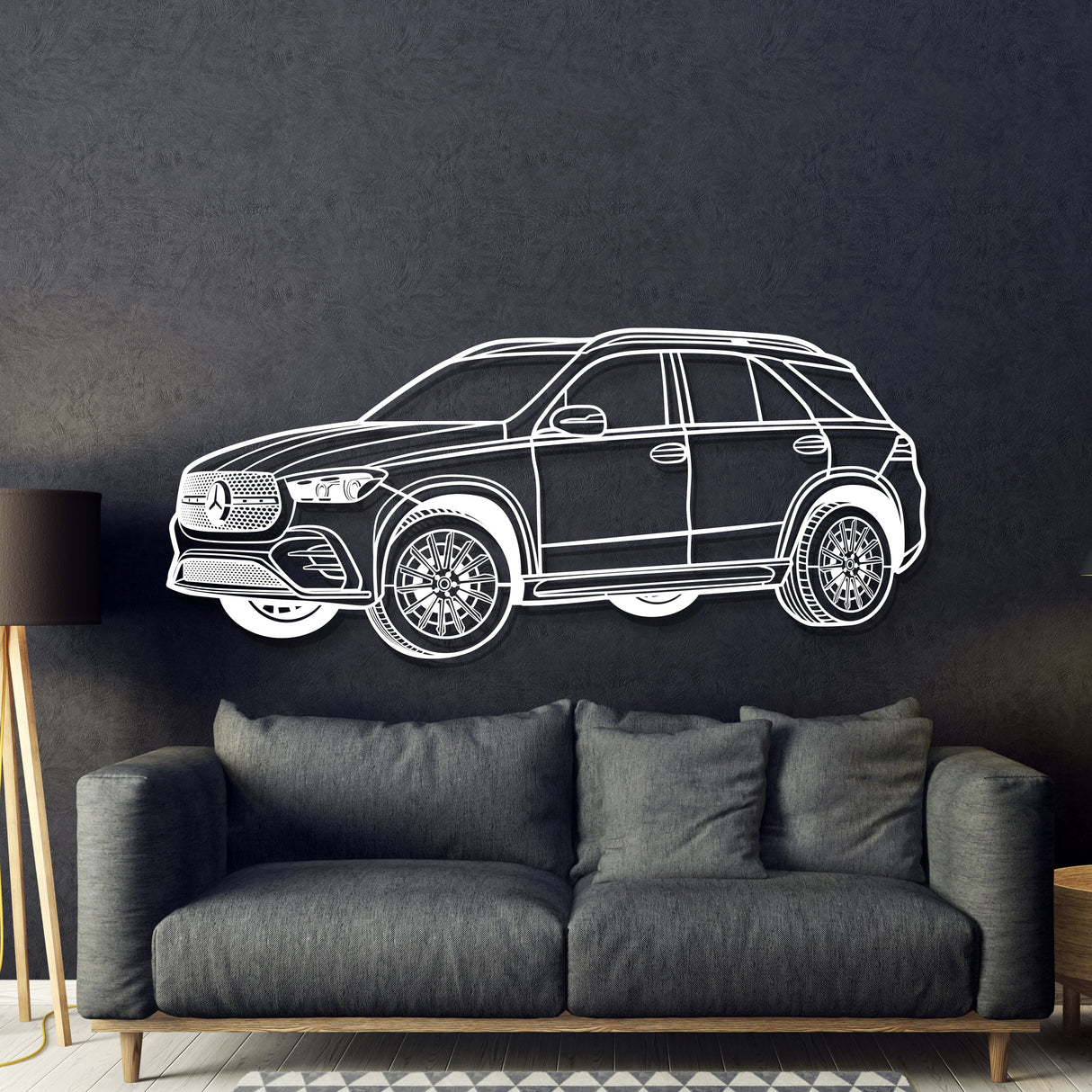 2024 GLE 350 Perspective Metal Car Wall Art - MT1319