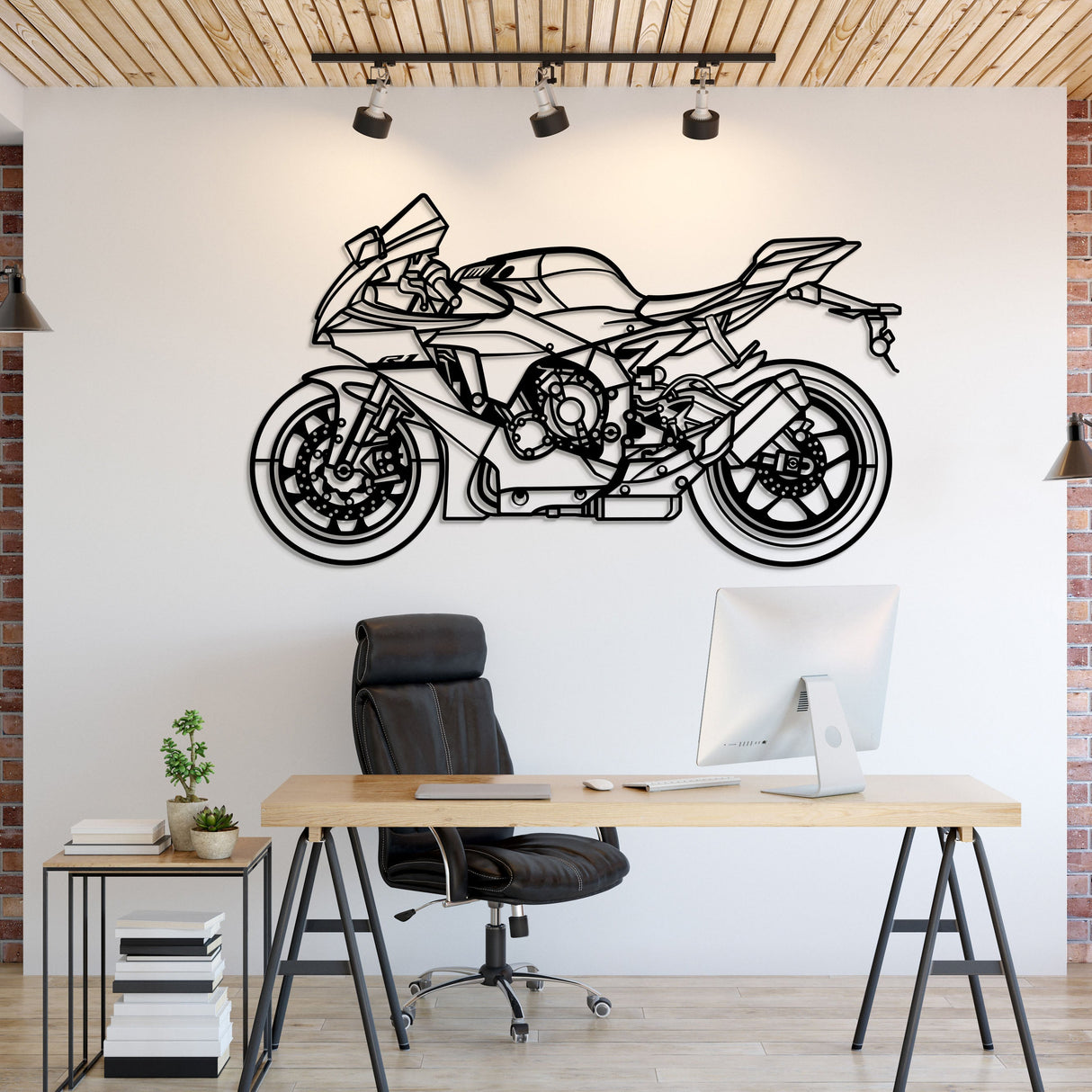 2024 R1 Metal Motorcycle Wall Art - MT1424