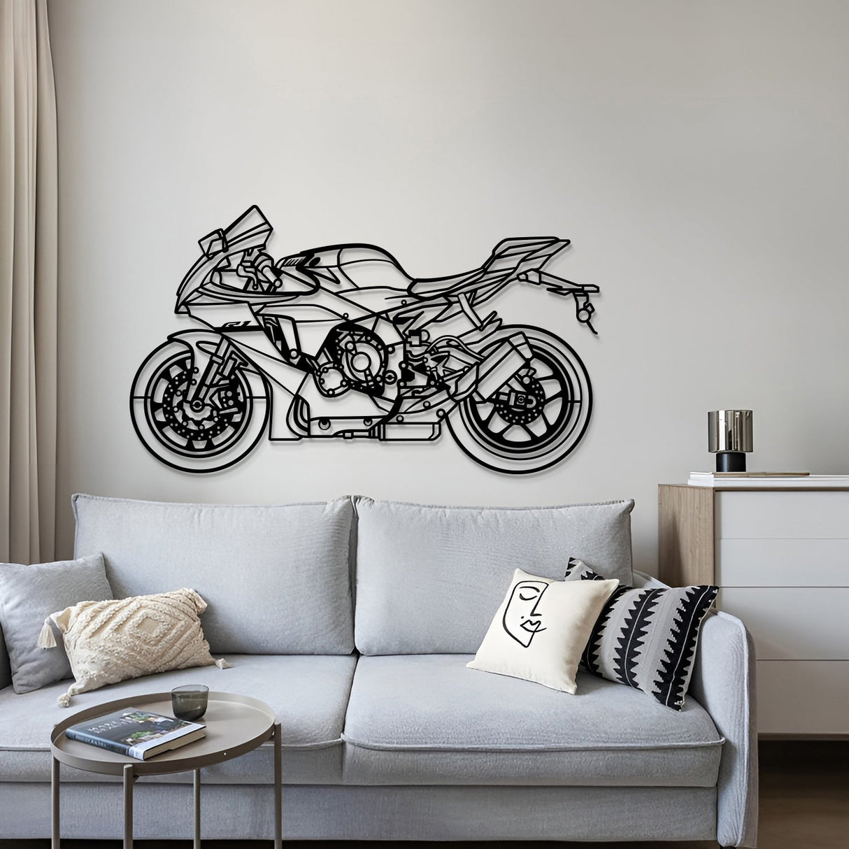 2024 R1 Metal Motorcycle Wall Art - MT1424