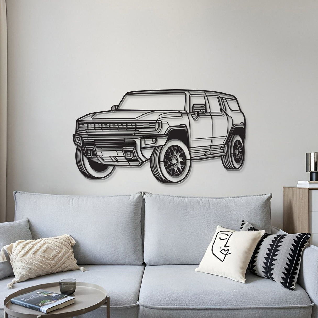 Hummer Perspective Metal Car Wall Art - MT1210