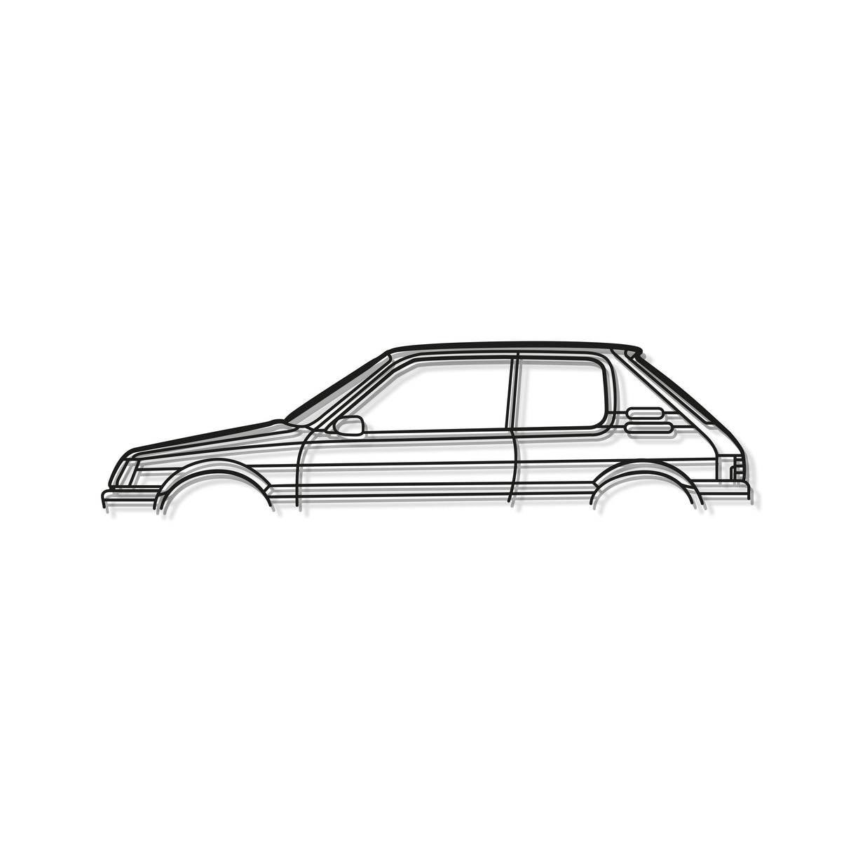 205 GTI Classic Metal Car Wall Art - MT0827