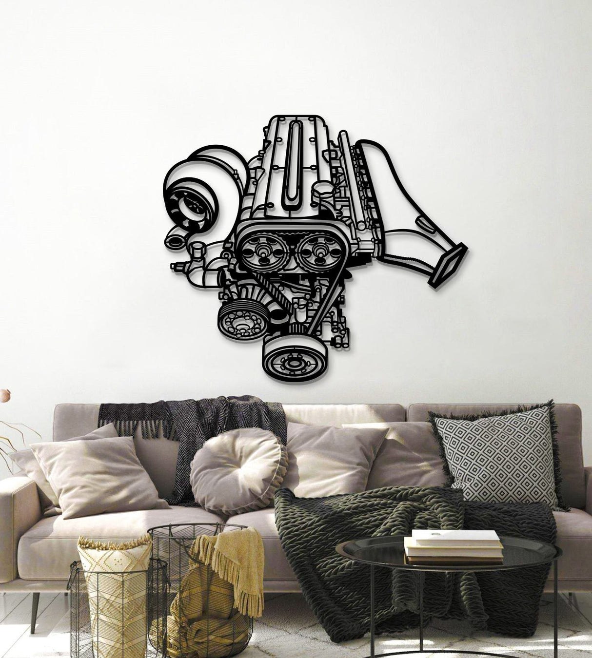 2JZ Metal Engine Block Wall Art - MTEB-0001