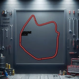 Laguna Seca 2 Metal Neon Race Track - MTN0135