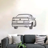 E30 Back View Perspective Metal Car Wall Art - MT1225