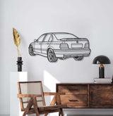 E36 M3 Back View Perspective Metal Car Wall Art - MT1226