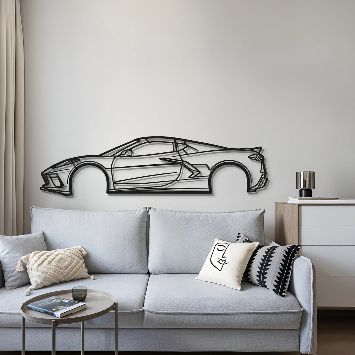 2023 Corvette C8 Metal Car Wall Art - MT0824