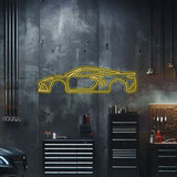 Corvette C8 Metal Neon Car Wall Art - MTN0022