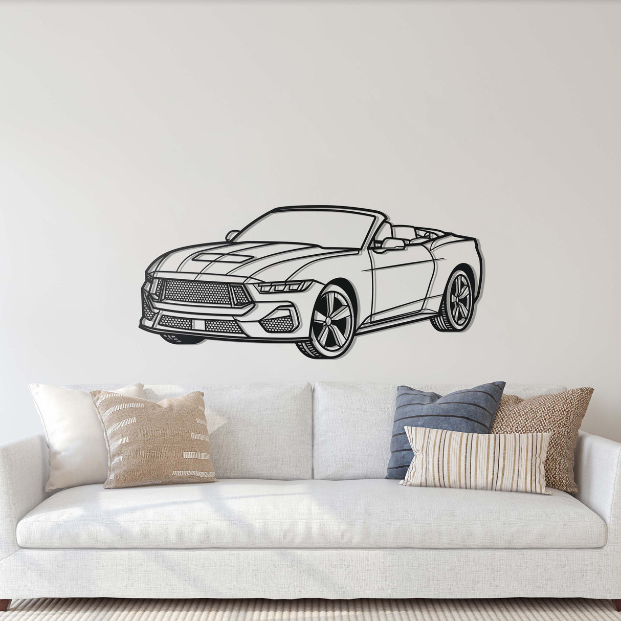 Mustang 60th Year Anniversary Perspective Metal Car Wall Art - MT1230