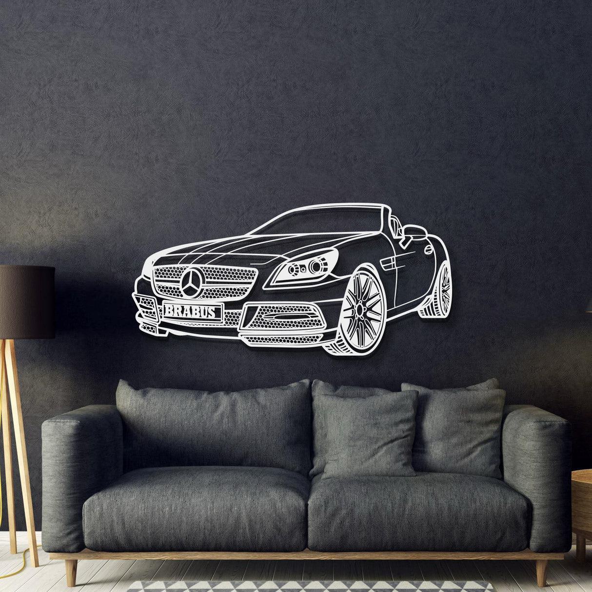 2012 SLK Class Perspective Metal Car Wall Art - MT1203