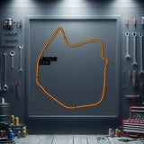 Laguna Seca 2 Metal Neon Race Track - MTN0135