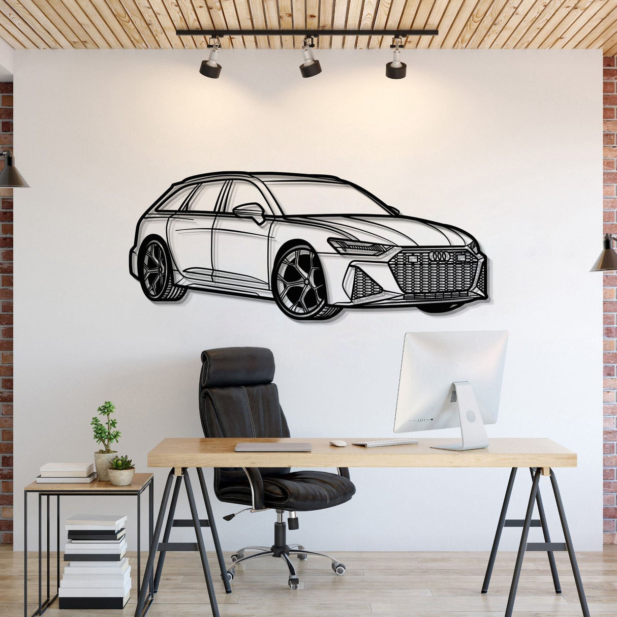 RS6 Perspective Metal Car Wall Art - MT0426