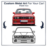 Your Personalized Car Front View Metal Wall Art - MT1380