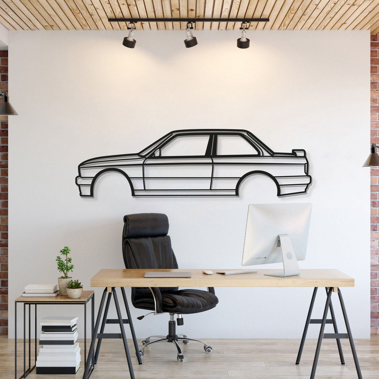 E30 M Tech II Coupe Metal Car Wall Art - MT0933