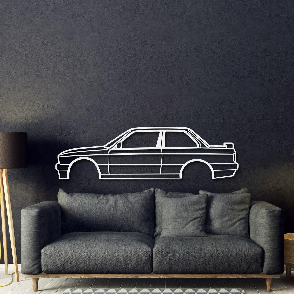 E30 M Tech II Coupe Metal Car Wall Art - MT0933