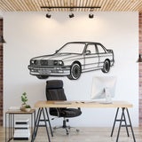 E30 Perspective Metal Car Wall Art - MT0428