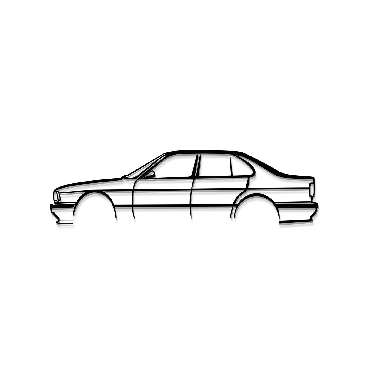 E34 M5 Metal Car Wall Art - MT0938