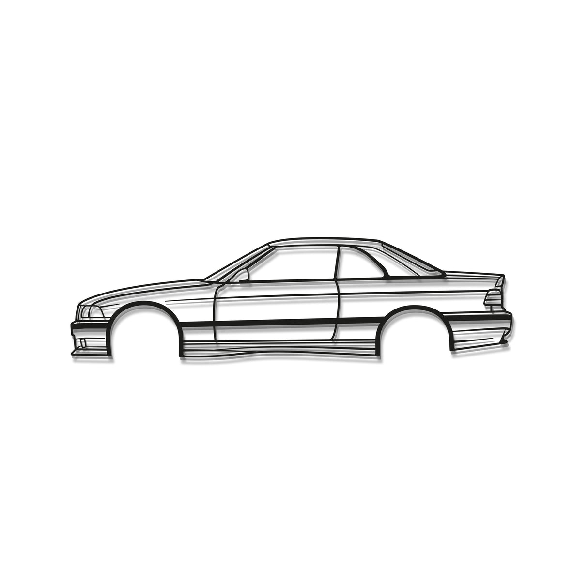 E36 CABRIO WITH HARD TOP Metal Car Wall Art - MT0942