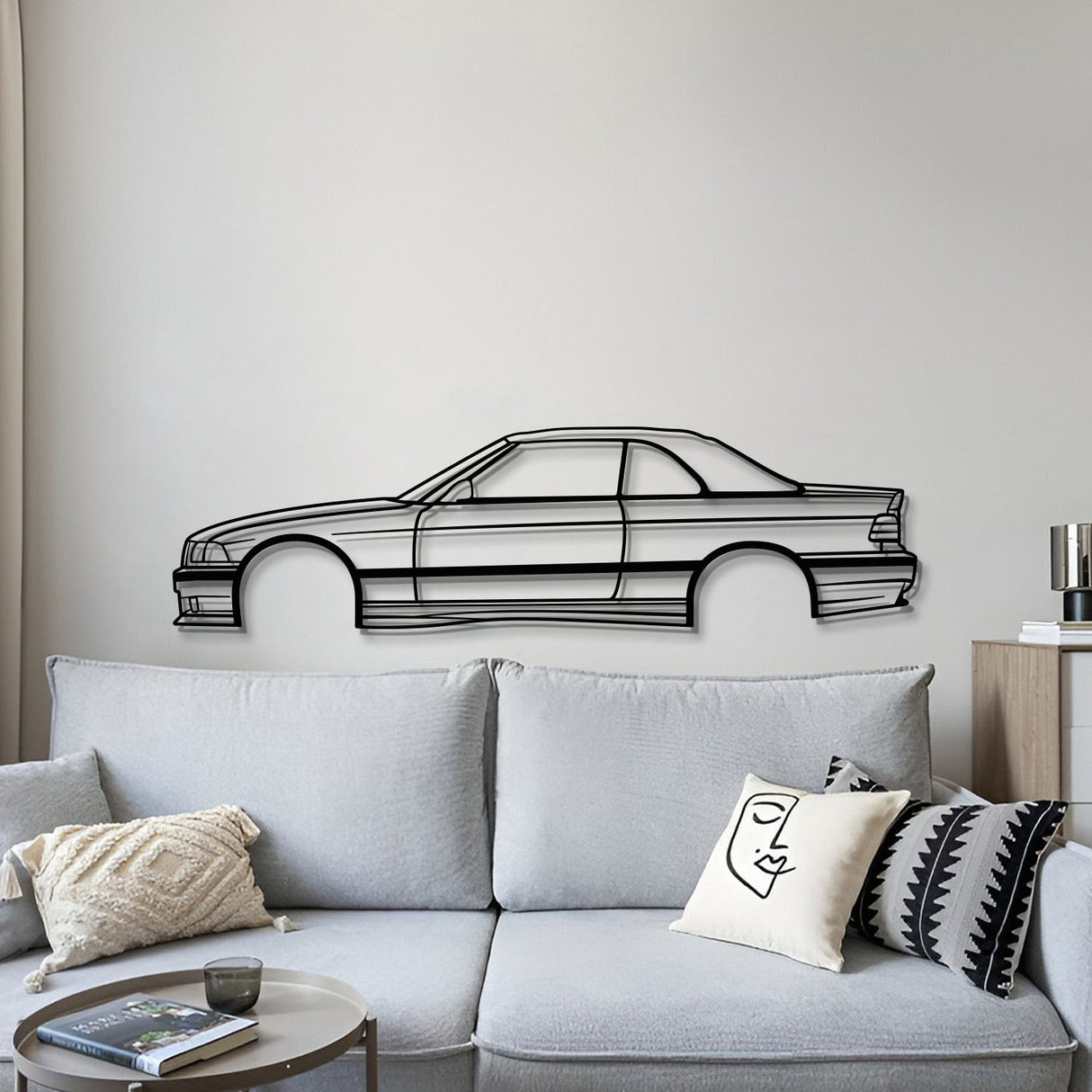 E36 CABRIO WITH SOFT TOP Metal Car Wall Art - MT0943