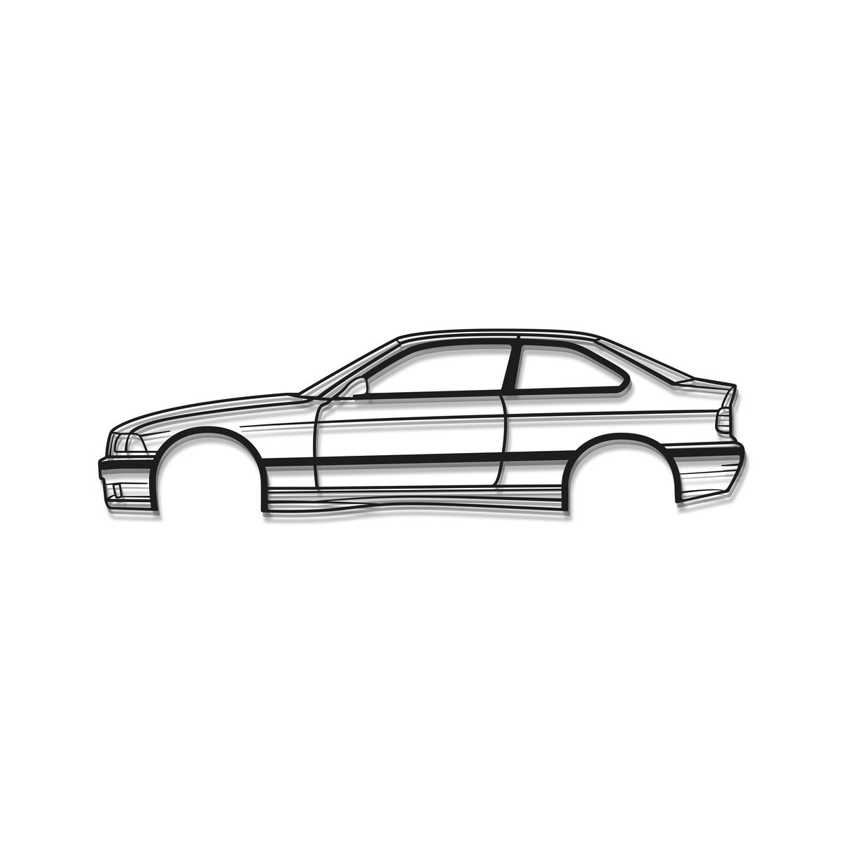 E36 Compact Metal Car Wall Art - MT0944