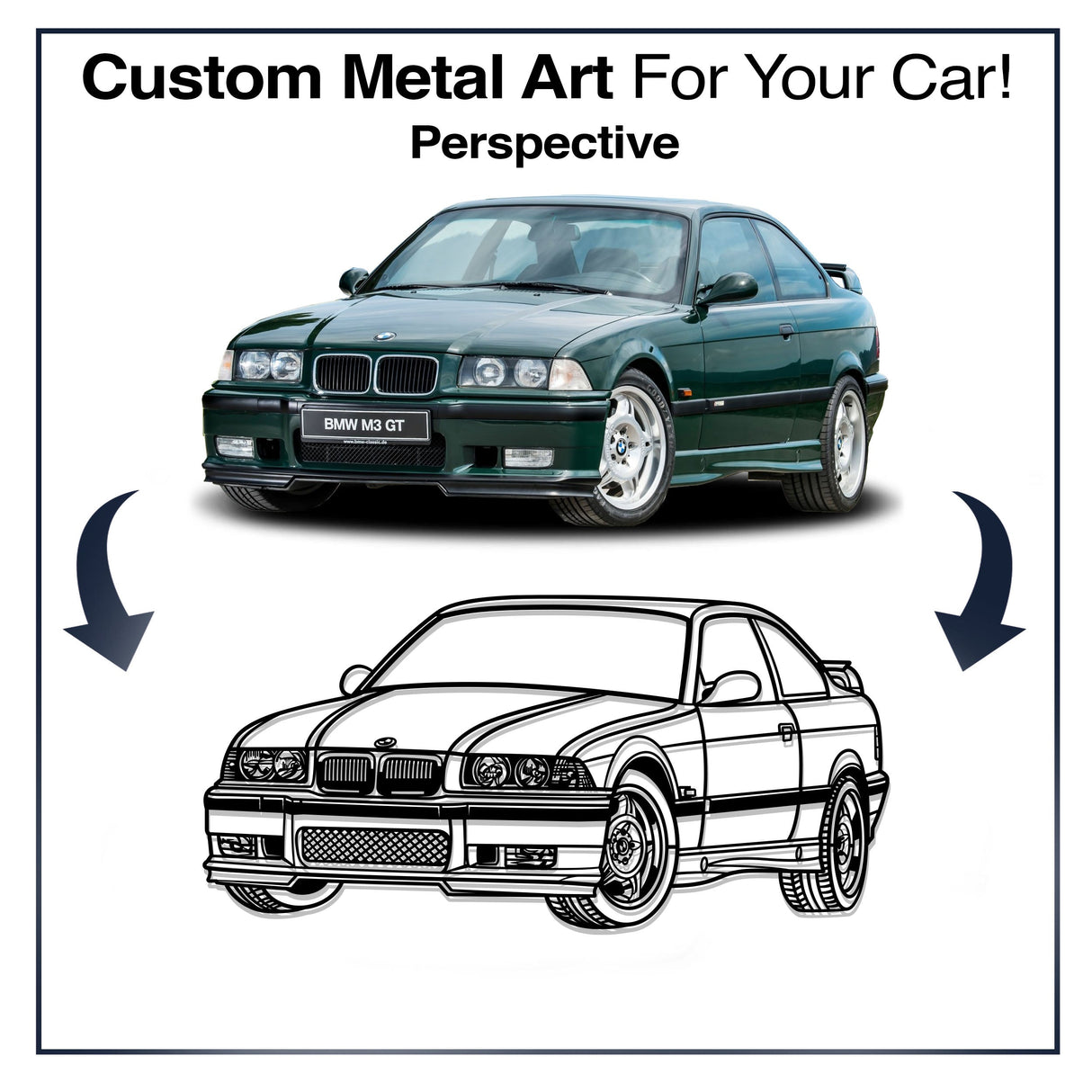 Your Personalized Perspective Car Metal Wall Art - MT1116