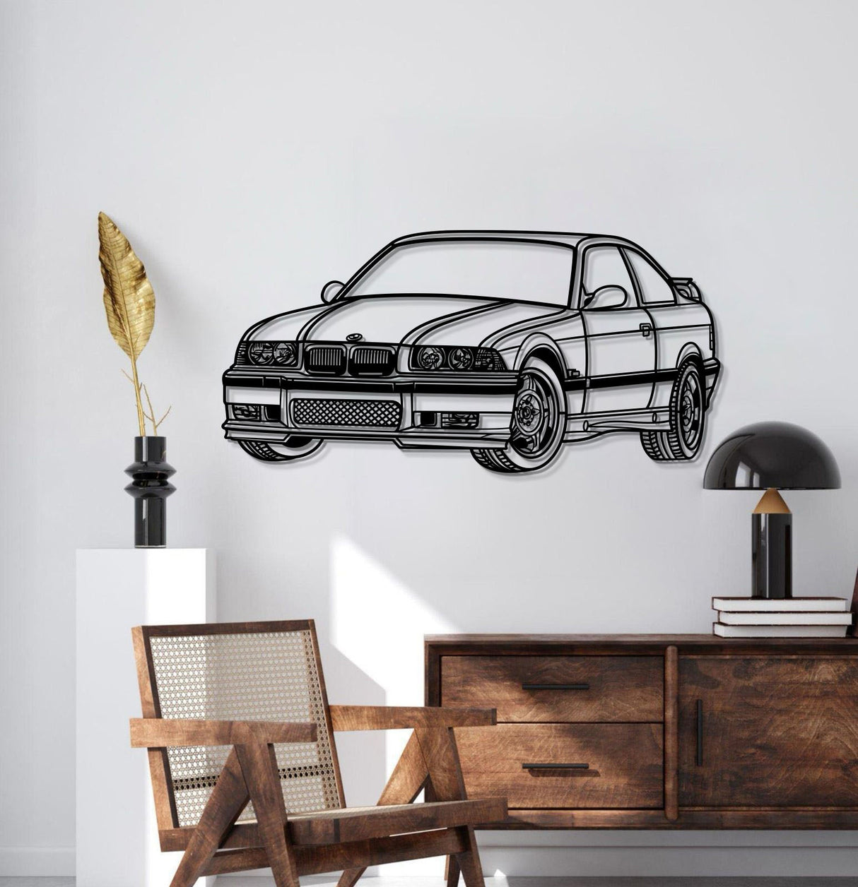 E36 Perspective Metal Car Wall Art - MT0431