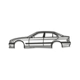 E36 M3 SEDAN NO SPOILER Metal Car Wall Art - MT0948