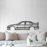 E36 M3 SEDAN WITH SPOILER Metal Car Wall Art - MT0949