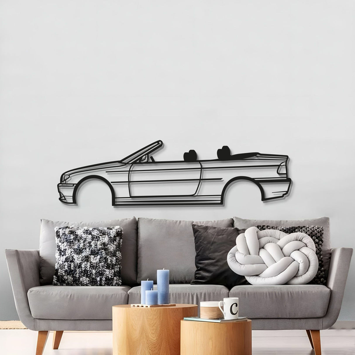 E46 CABRIO Metal Car Wall Art - MT0953