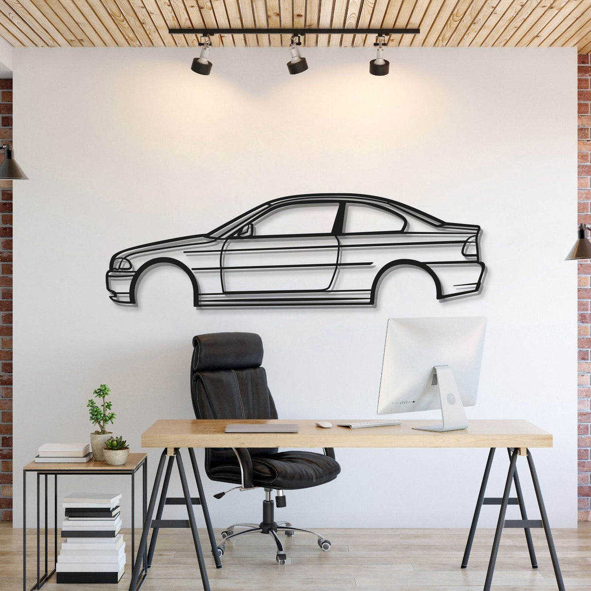 E46 Coupe Metal Car Wall Art - MT0955