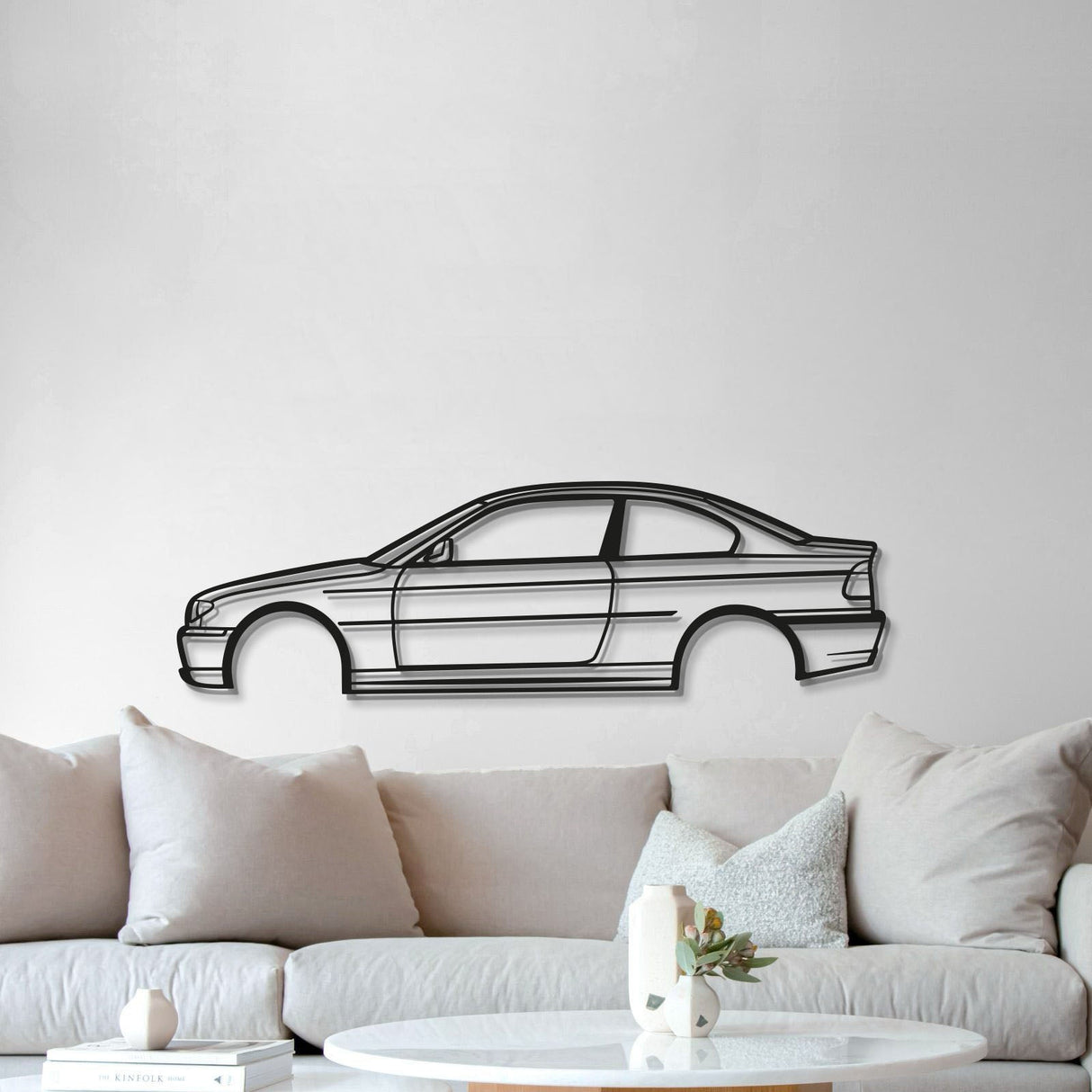 E46 Coupe Facelift Metal Car Wall Art - MT0954