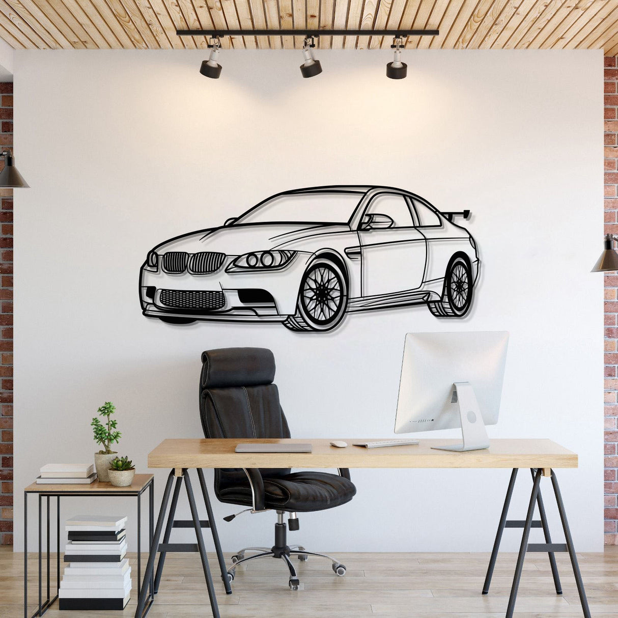 E92 M3 Perspective Metal Car Wall Art - MT0430