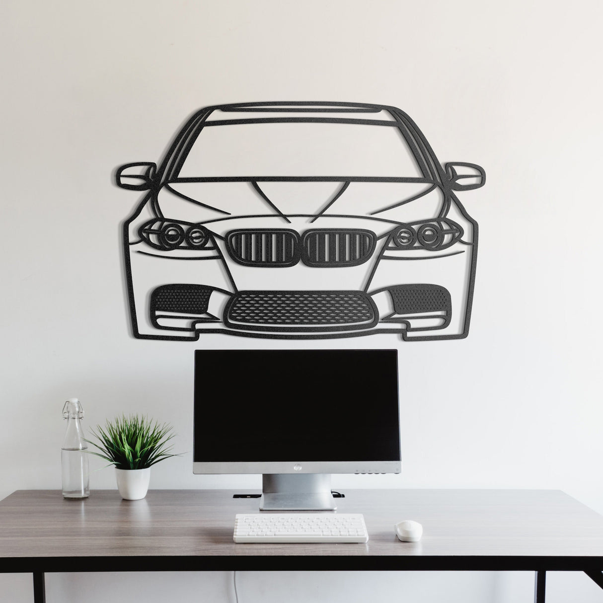 F10 M5 Front View Metal Car Wall Art - MT969