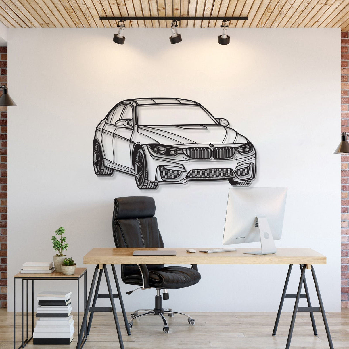 F80 Perspective Metal Car Wall Art - MT1126