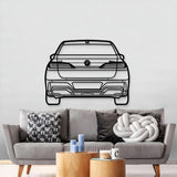 i7 Back View Metal Car Wall Art - MT1329