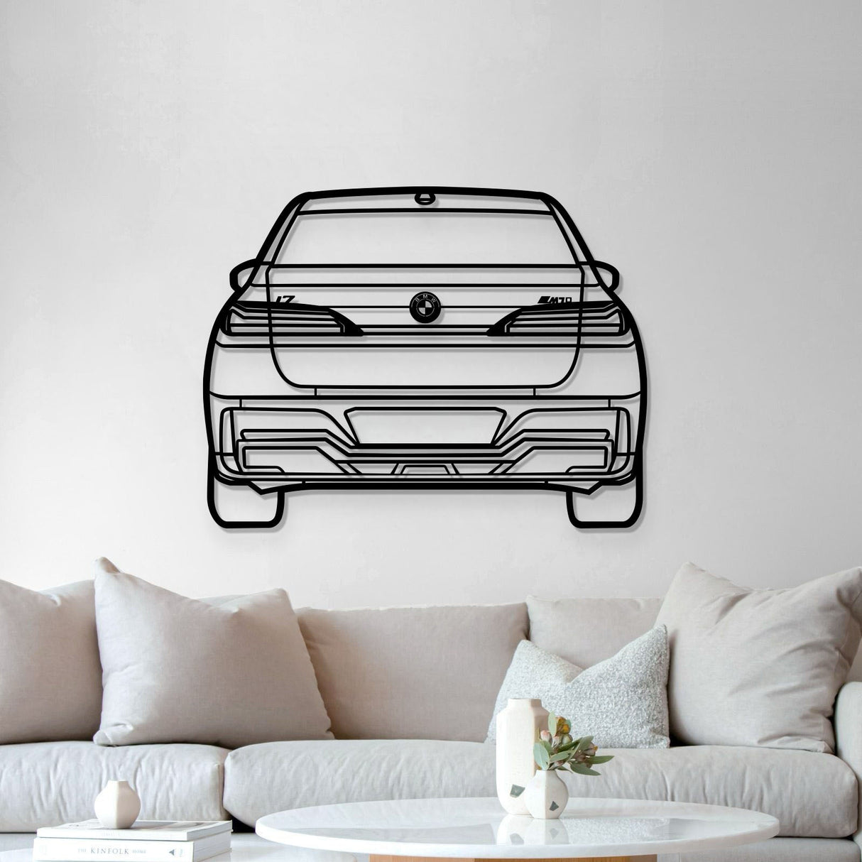 i7 Back View Metal Car Wall Art - MT1329