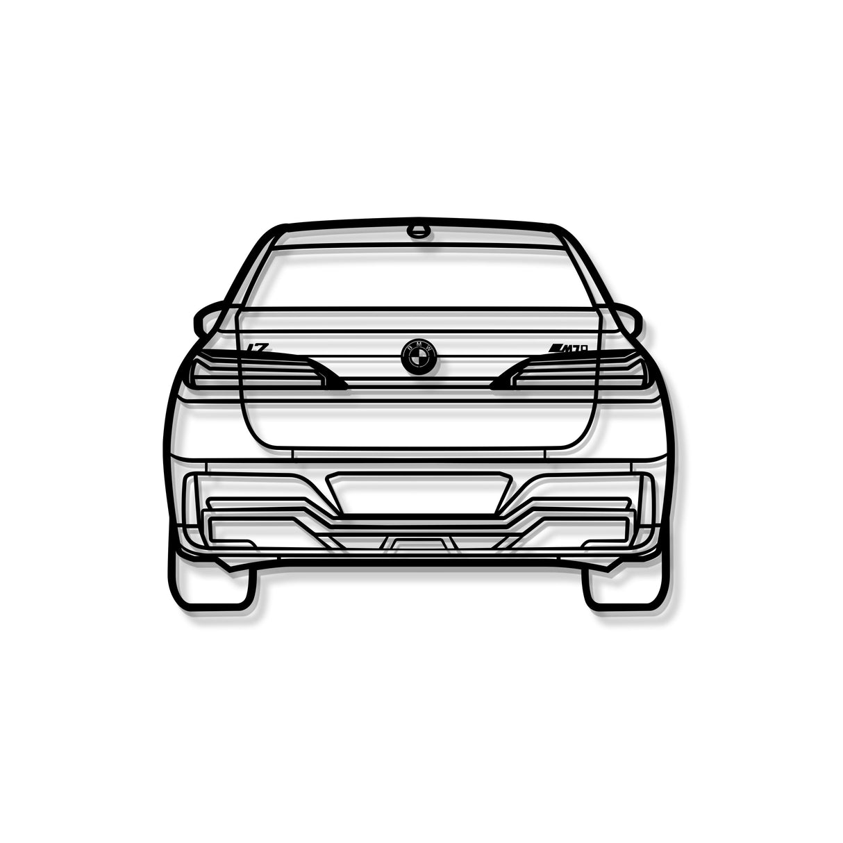 i7 Back View Metal Car Wall Art - MT1329