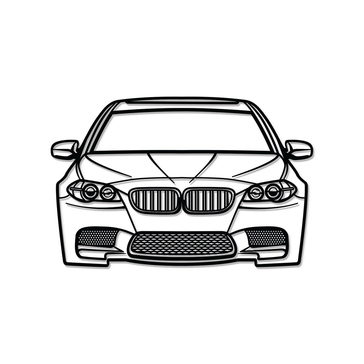 F10 M5 Front View Metal Car Wall Art - MT969