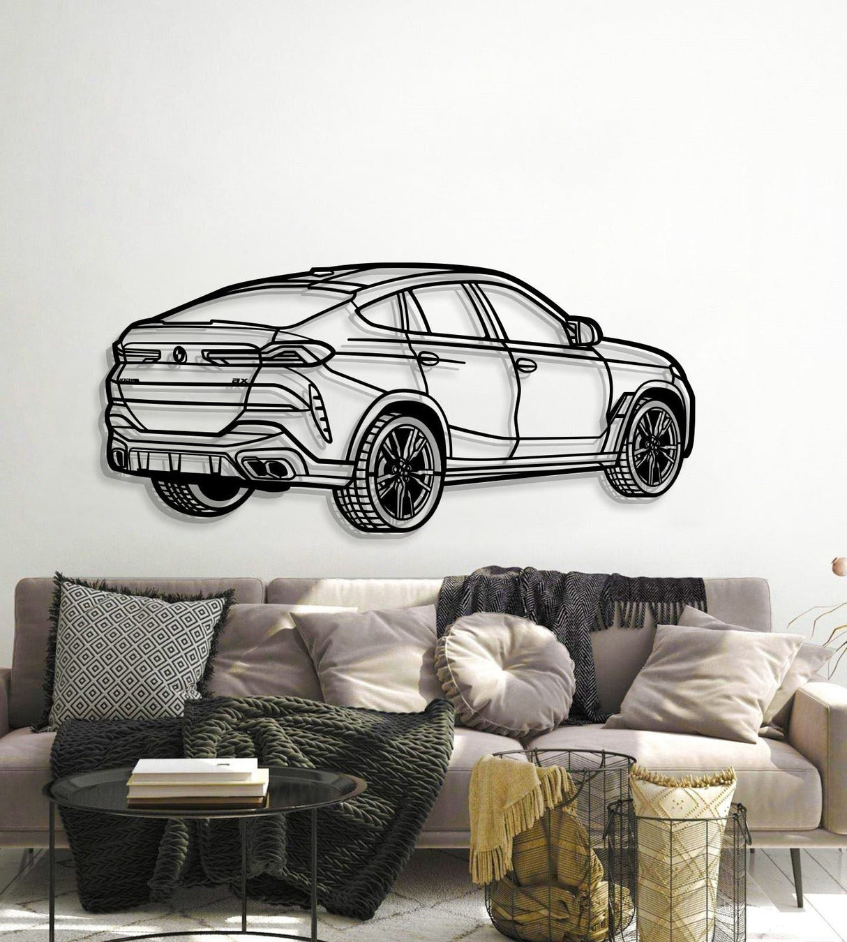 X6 Perspective Metal Car Wall Art - MT1245